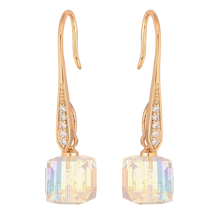Серьги Xuping цвет 18K с кристаллами Swarovski французский замок "Кристаллы Shimmer" фото №2