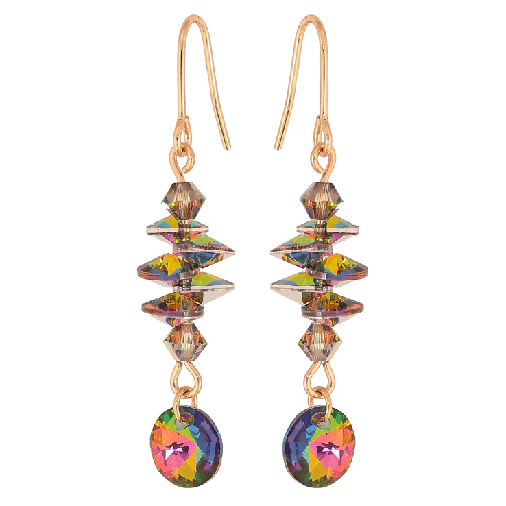 Серьги Xuping цвет 18K с кристаллами Swarovski французский замок "Подвески Vitrail Medium" фото №6