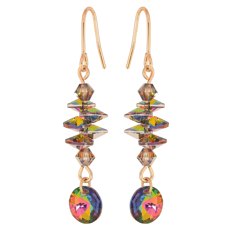 Сережки Xuping колір 18K з кристалами Swarovski французький замок "Підвіски Vitrail Medium" фото №7 Сережки Xuping колір 18K з кристалами Swarovski французький замок "Підвіски Vitrail Medium" фото №7