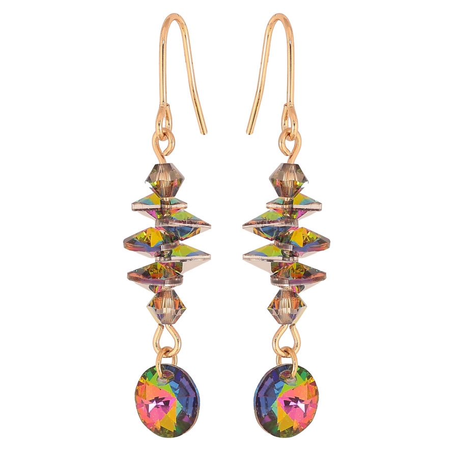 Серьги Xuping цвет 18K с кристаллами Swarovski французский замок "Подвески Vitrail Medium" фото №1 Серьги Xuping цвет 18K с кристаллами Swarovski французский замок "Подвески Vitrail Medium" фото №1