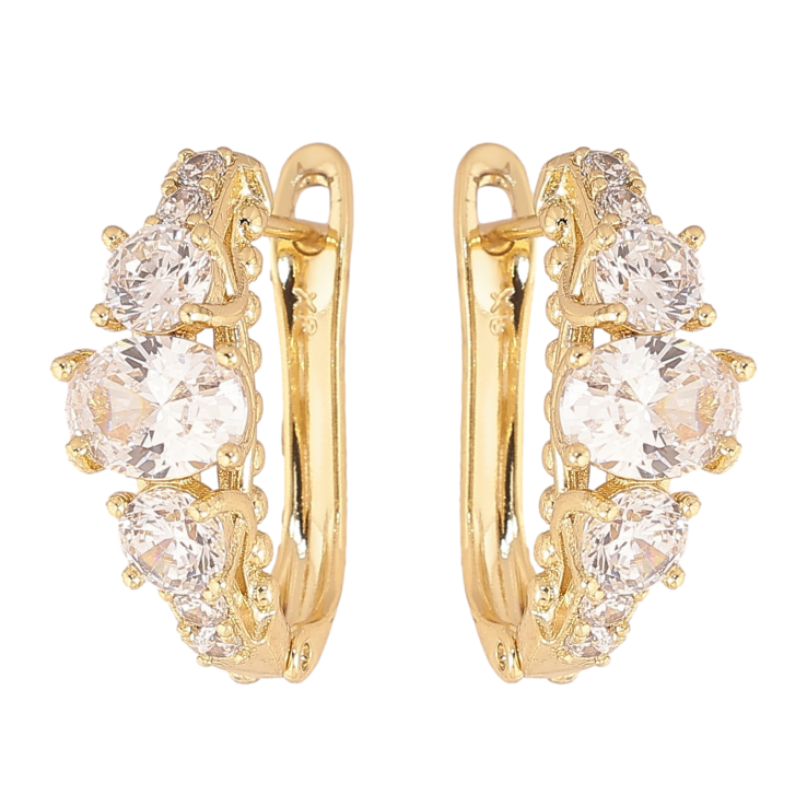 Серьги Xuping цвет Позолота 14K английский замок "Инкрустация кристаллами" фото №13 Серьги Xuping цвет Позолота 14K английский замок "Инкрустация кристаллами" фото №13