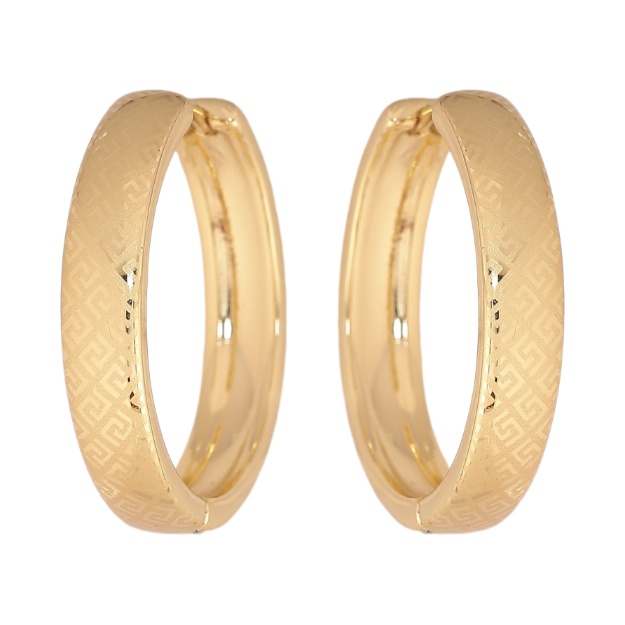 Серьги Xuping цвет Позолота 14K колечки "Классика с напылением, шир. 5мм" ø 2.5см фото №1 Серьги Xuping цвет Позолота 14K колечки "Классика с напылением, шир. 5мм" ø 2.5см фото №1