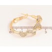 Серьги Xuping цвет Позолота 14K итальянский замок "Кольца со змеями" ø 2.5см фото №2 Серьги Xuping цвет Позолота 14K итальянский замок "Кольца со змеями" ø 2.5см фото №2
