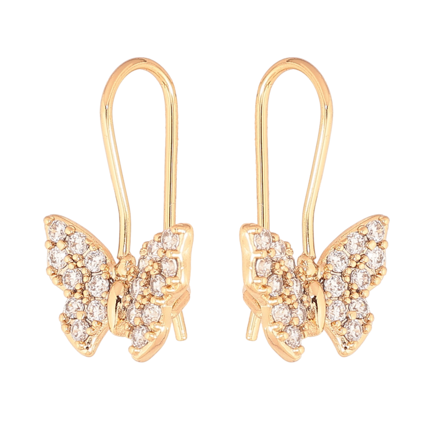 Серьги Xuping цвет Позолота 18K французский замок "Бабочки" фото №1 Серьги Xuping цвет Позолота 18K французский замок "Бабочки" фото №1