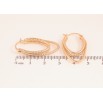 Сережки Xuping колір Позолота 18K замок-шпилька "Декоративний візерунок" фото №2 Сережки Xuping колір Позолота 18K замок-шпилька "Декоративний візерунок" фото №2