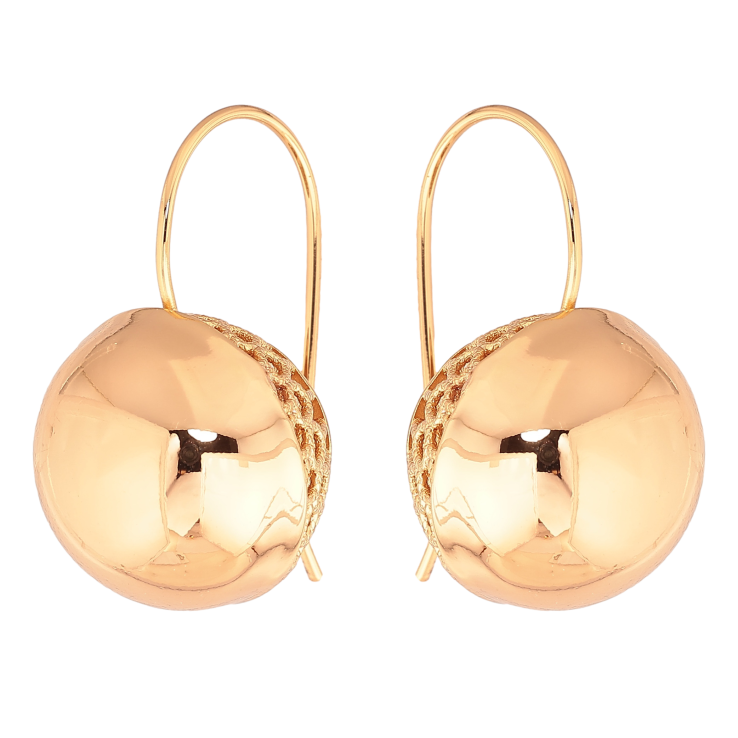 Серьги Xuping цвет позолота 18K французский замок шары на дужках ø 1.9см фото №13
