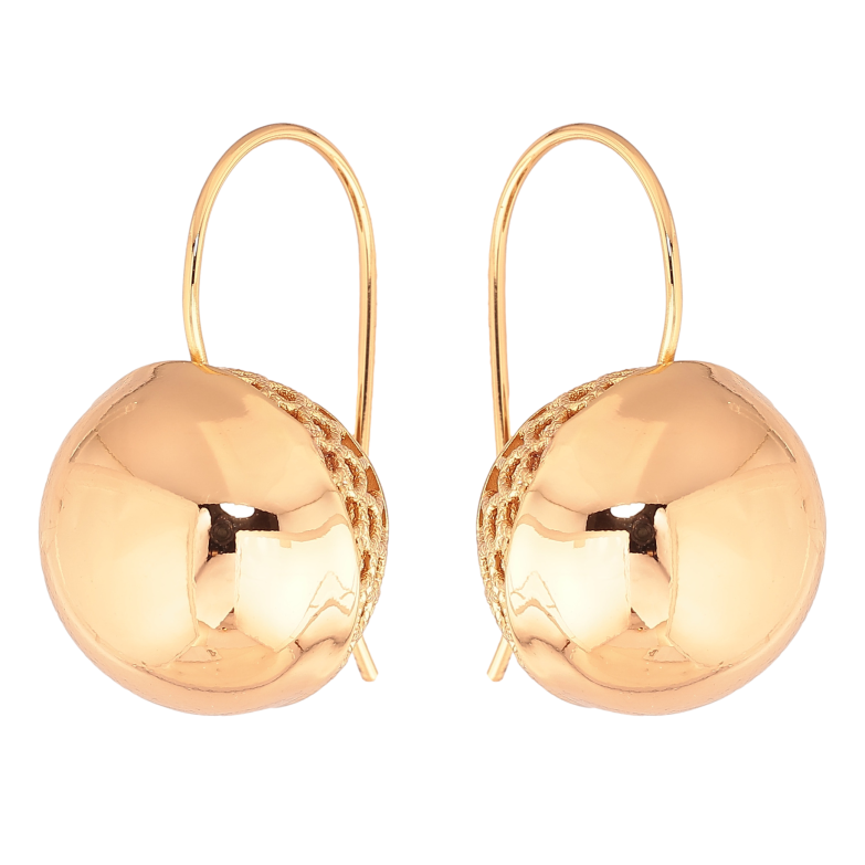 Серьги Xuping цвет позолота 18K французский замок шары на дужках ø 1.9см фото №1