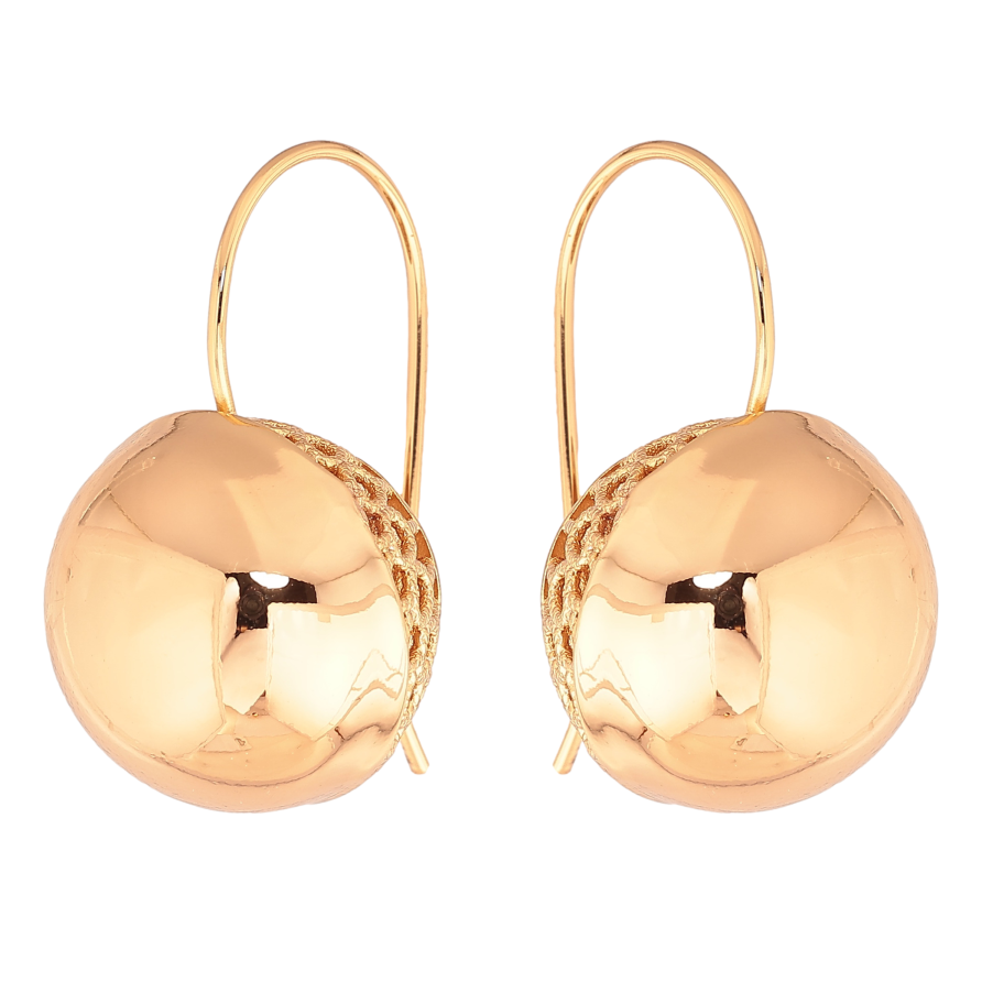 Серьги Xuping цвет позолота 18K французский замок шары на дужках ø 1.9см фото №1