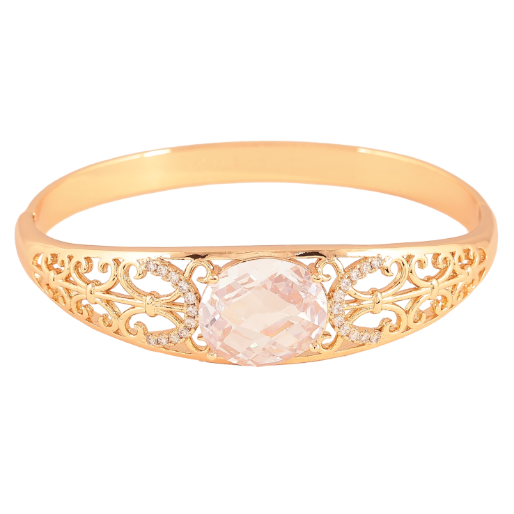 Браслет Xuping цвет Позолота 18K "Ажурный орнамент с вставкой кристалл" ø 6см фото №19