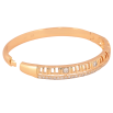 Браслет Xuping цвет Позолота 18K "Декоративный орнамент с вырезами и дорожкой кристаллов" ø 6см фото №2
