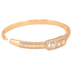 Браслет Xuping цвет Позолота 18K "Греческий орнамент с дорожками циркония и вставкой три кристалла" ø 6см фото №2 Браслет Xuping цвет Позолота 18K "Греческий орнамент с дорожками циркония и вставкой три кристалла" ø 6см фото №2