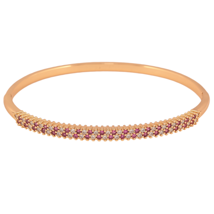 Браслет Xuping цвет Позолота 18K "Инкрустация бело-розовыми кристаллами" ø 6см фото №1 Браслет Xuping цвет Позолота 18K "Инкрустация бело-розовыми кристаллами" ø 6см фото №1