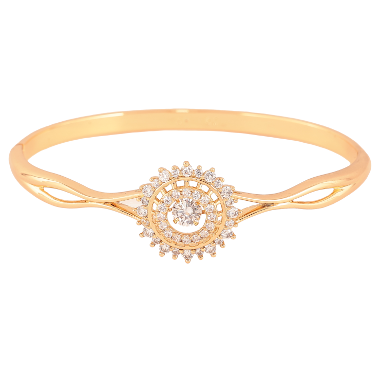 Браслет Xuping цвет Позолота 18K "Узор с "Танцующим кристаллом" ø 6см фото №16
