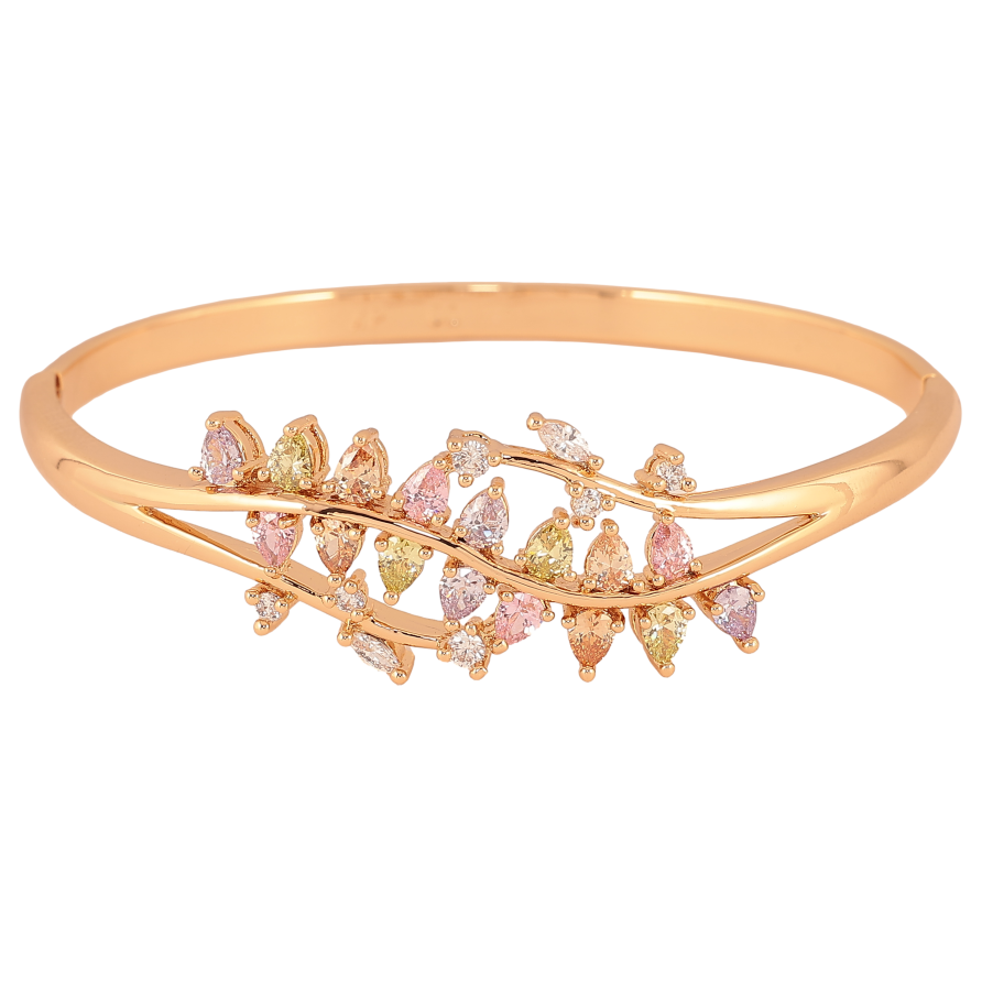 Браслет Xuping цвет Позолота 18K "Живописный орнамент с цветными кристаллами" ø 6см фото №1 Браслет Xuping цвет Позолота 18K "Живописный орнамент с цветными кристаллами" ø 6см фото №1