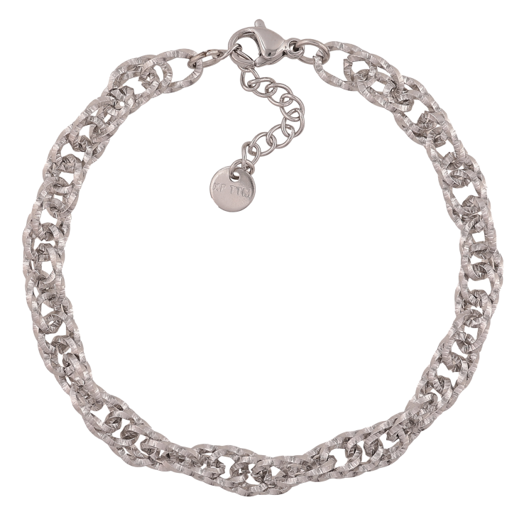 Браслет Xuping ТТМ Stainless Steel цвет Родий "Цепочка Фантазийная" длина с доп. цепочкой 18-21см х 6мм фото №22 Браслет Xuping ТТМ Stainless Steel цвет Родий "Цепочка Фантазийная" длина с доп. цепочкой 18-21см х 6мм фото №22