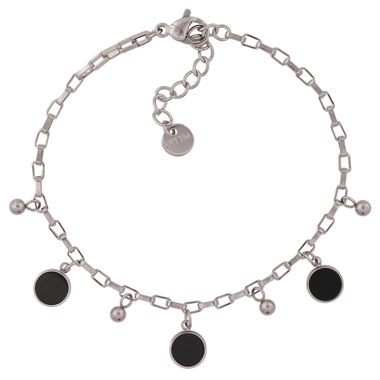 Браслет Xuping ТТМ Stainless Steel цвет Родий "Цепочка с подвесками" длина с доп. цепочкой 17-20см х 2мм фото №23 Браслет Xuping ТТМ Stainless Steel цвет Родий "Цепочка с подвесками" длина с доп. цепочкой 17-20см х 2мм фото №23