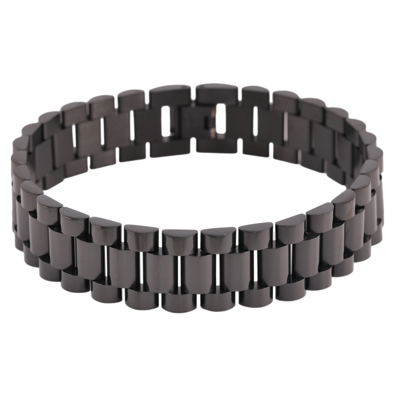 Браслет Xuping колір Black "Браслетне плетіння" розмір 22.5см х 16мм фото №2