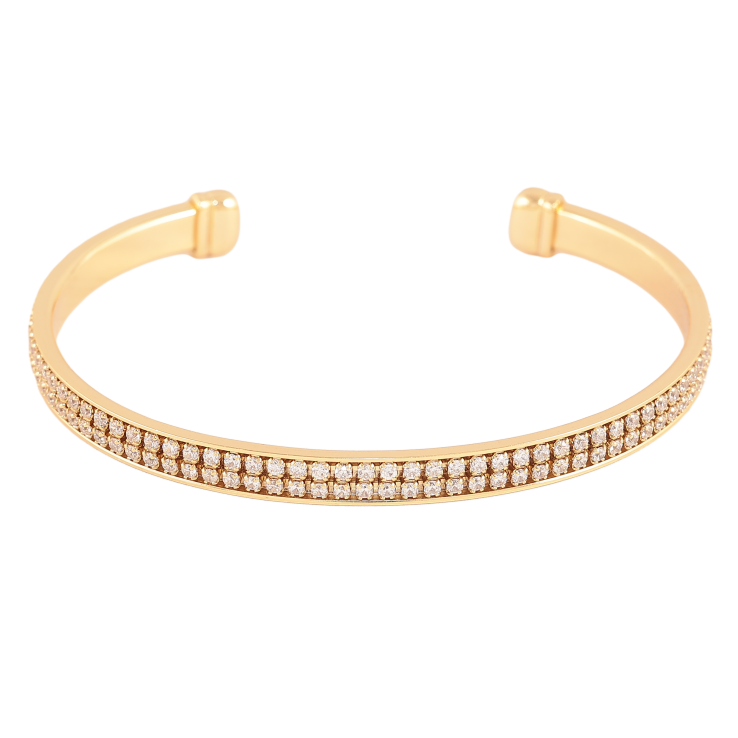 Браслет Xuping цвет Позолота 14K "Инкрустация кристаллами" ø 6см, шир. 5мм фото №5 Браслет Xuping цвет Позолота 14K "Инкрустация кристаллами" ø 6см, шир. 5мм фото №5