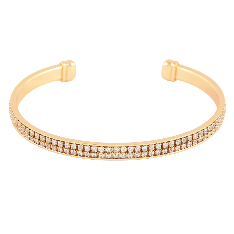 Браслет Xuping цвет Позолота 14K "Инкрустация кристаллами" ø 6см, шир. 5мм фото №4 Браслет Xuping цвет Позолота 14K "Инкрустация кристаллами" ø 6см, шир. 5мм фото №4