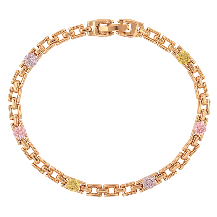 Браслет Xuping цвет Позолота 18K "Узор с цветными кристаллами" размер 19.5см х 4мм фото №18 Браслет Xuping цвет Позолота 18K "Узор с цветными кристаллами" размер 19.5см х 4мм фото №18