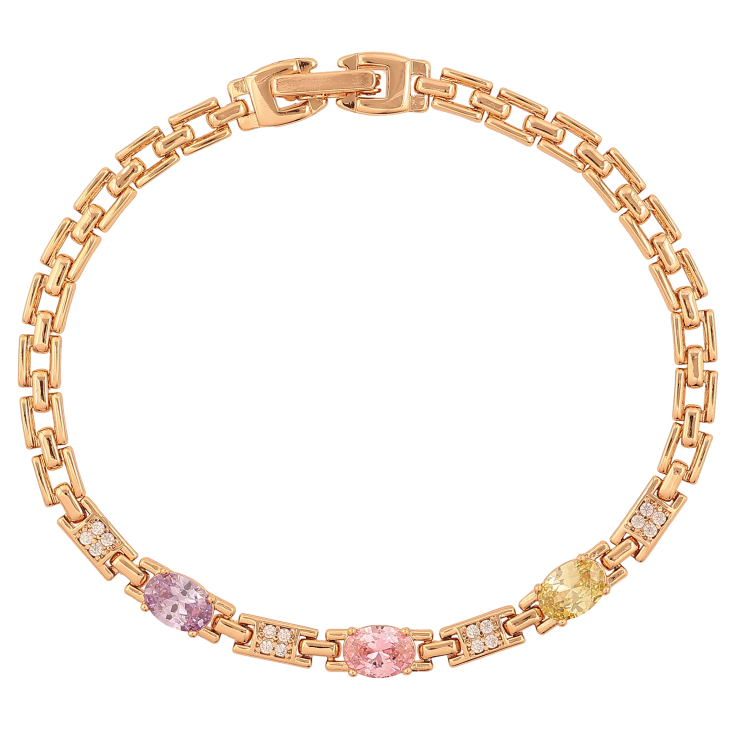 Браслет Xuping цвет Позолота 18K "Узор с цветными кристаллами" размер 19.5см х 4-5мм фото №20 Браслет Xuping цвет Позолота 18K "Узор с цветными кристаллами" размер 19.5см х 4-5мм фото №20