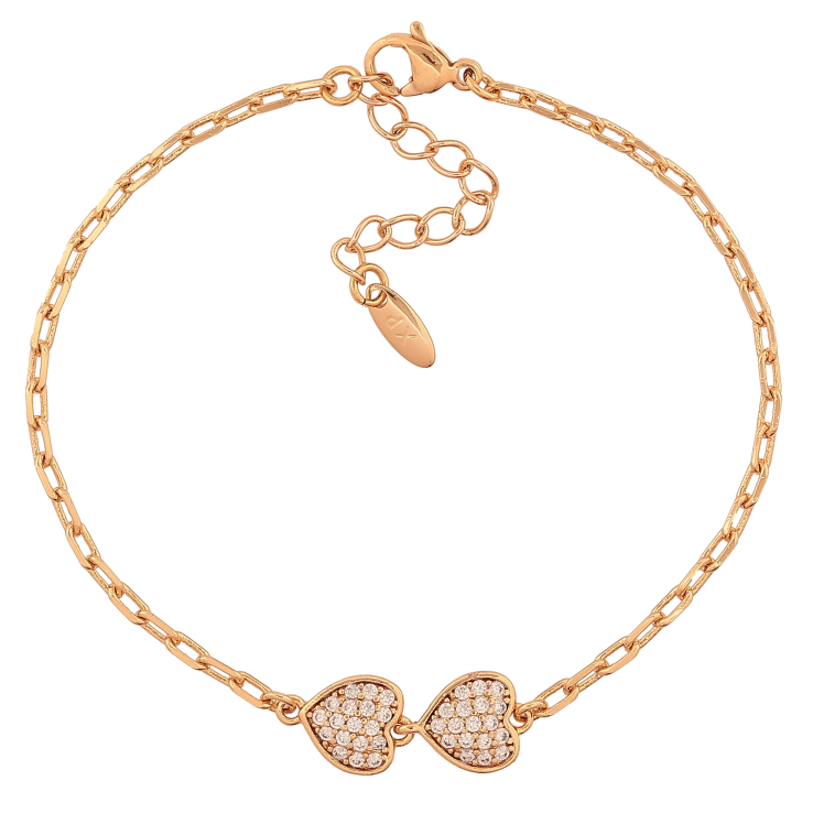 Браслет Xuping цвет Позолота 18K "Цепочка с сердечками" размер с доп. цепочкой 17-20.5см х 2-8мм фото №10 Браслет Xuping цвет Позолота 18K "Цепочка с сердечками" размер с доп. цепочкой 17-20.5см х 2-8мм фото №10