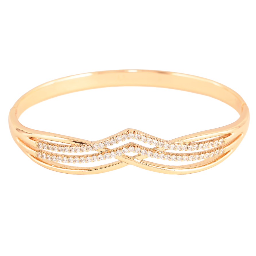 Браслет Xuping цвет Позолота 18K "Инкрустация кристаллами" ø 6см фото №1 Браслет Xuping цвет Позолота 18K "Инкрустация кристаллами" ø 6см фото №1