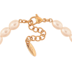 Браслет Xuping цвет Позолота 18K "Жемчужные бусины с вставкой и кристальной подвеской" длинна с доп. цепочкой 19-22.5см х 3-6мм фото №2