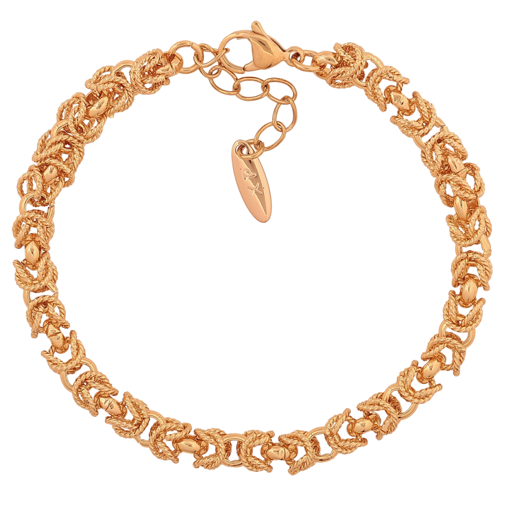 Браслет Xuping цвет Позолота 18K "Цепочка плетение Византийское" длинна с доп. цепочкой 18.5-22см х 6мм фото №18 Браслет Xuping цвет Позолота 18K "Цепочка плетение Византийское" длинна с доп. цепочкой 18.5-22см х 6мм фото №18