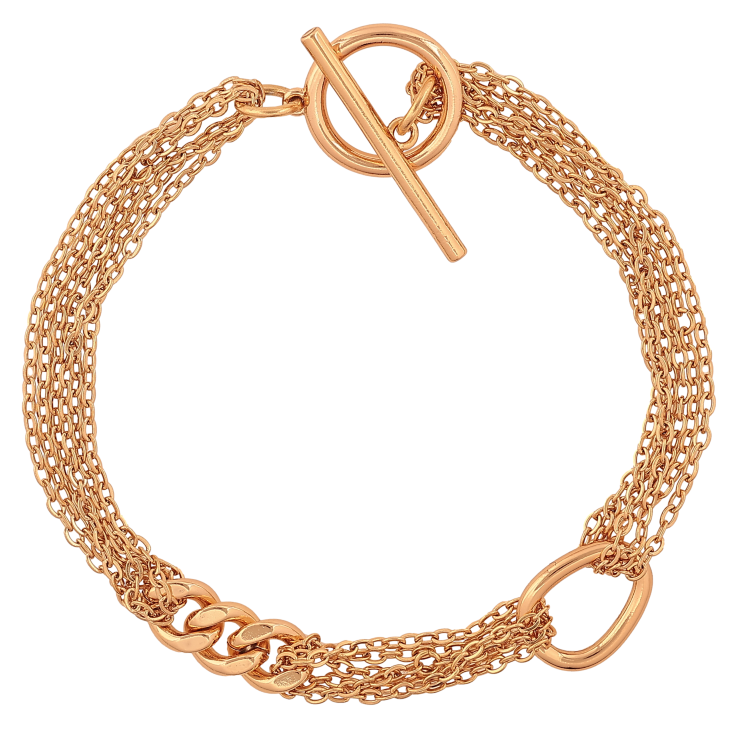Браслет Xuping цвет Позолота 18K "Цепочка комбинированная" размер 18см х 6-10мм фото №4 Браслет Xuping цвет Позолота 18K "Цепочка комбинированная" размер 18см х 6-10мм фото №4