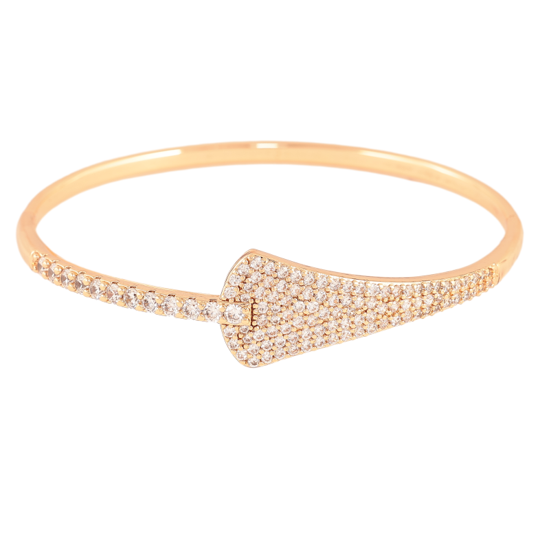 Браслет Xuping цвет Позолота 18K "Узор с кристаллами" ø 6см фото №1 Браслет Xuping цвет Позолота 18K "Узор с кристаллами" ø 6см фото №1