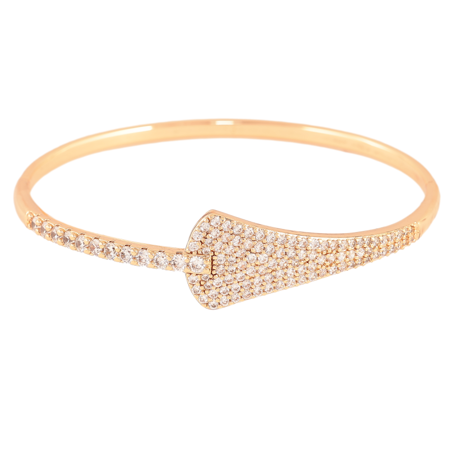 Браслет Xuping цвет Позолота 18K "Узор с кристаллами" ø 6см фото №1 Браслет Xuping цвет Позолота 18K "Узор с кристаллами" ø 6см фото №1