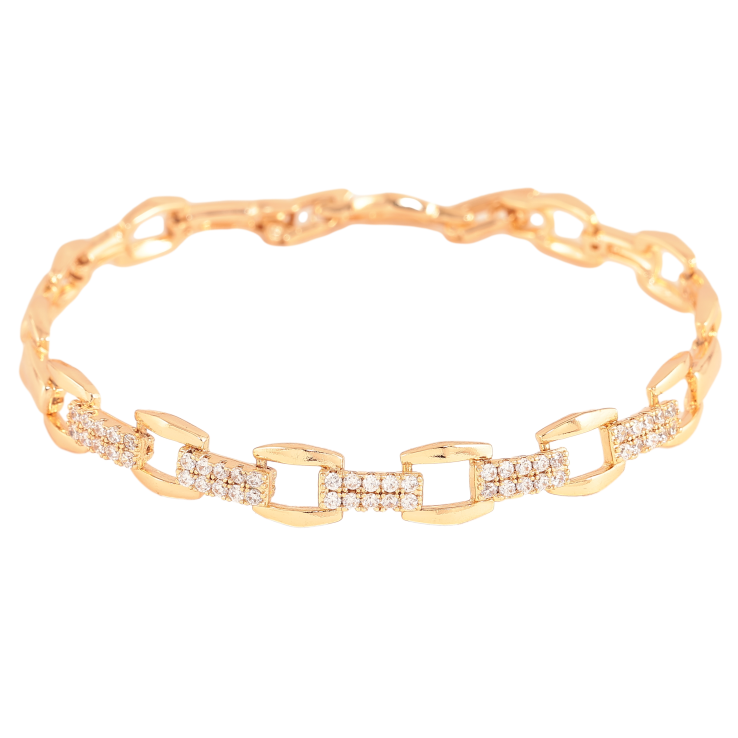 Браслет Xuping цвет Позолота 18K "Узор с кристаллами" размер с доп. замком 17,19см х 3-7мм фото №7 Браслет Xuping цвет Позолота 18K "Узор с кристаллами" размер с доп. замком 17,19см х 3-7мм фото №7