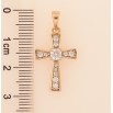 Кулон Xuping колір Позолота 18K "Хрест з кристалами" для ланцюжка до 5мм фото №2 Кулон Xuping колір Позолота 18K "Хрест з кристалами" для ланцюжка до 5мм фото №2