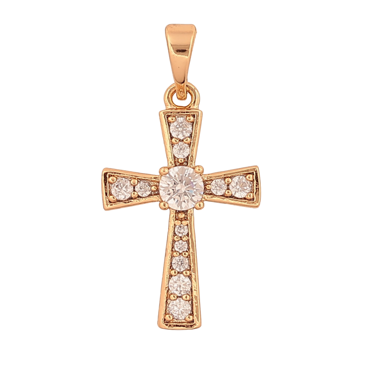 Кулон Xuping цвет Позолота 18K "Крест с кристаллами" для цепочки до 5мм фото №14 Кулон Xuping цвет Позолота 18K "Крест с кристаллами" для цепочки до 5мм фото №14