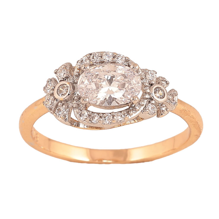 Кольцо Xuping цвет Позолота 18K + Родий "Цветочный орнамент с кристаллами" фото №7 Кольцо Xuping цвет Позолота 18K + Родий "Цветочный орнамент с кристаллами" фото №7