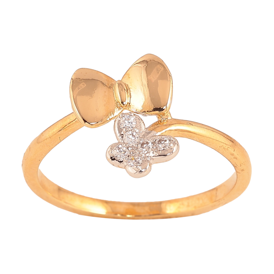 Кольцо Xuping цвет Позолота 18K+Родий "Бант с бабочкой" фото №1