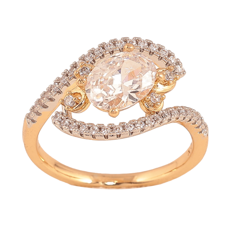 Кольцо Xuping цвет Позолота 18K+Родий "Узор с кристаллами" фото №15 Кольцо Xuping цвет Позолота 18K+Родий "Узор с кристаллами" фото №15