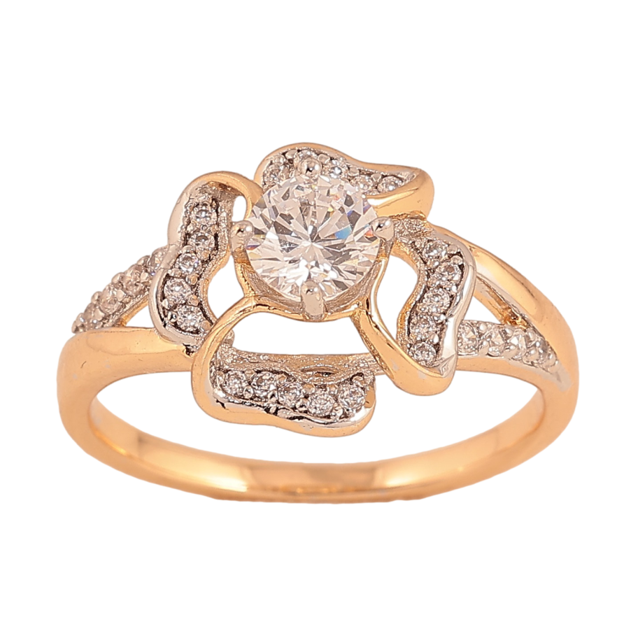 Кольцо Xuping цвет Позолота 18K+Родий "Цветок" фото №1 Кольцо Xuping цвет Позолота 18K+Родий "Цветок" фото №1