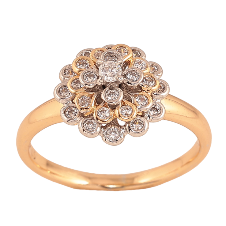 Кольцо Xuping цвет Позолота 18K+Родий "Цветок" фото №14 Кольцо Xuping цвет Позолота 18K+Родий "Цветок" фото №14