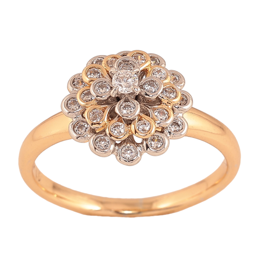 Кольцо Xuping цвет Позолота 18K+Родий "Цветок" фото №1