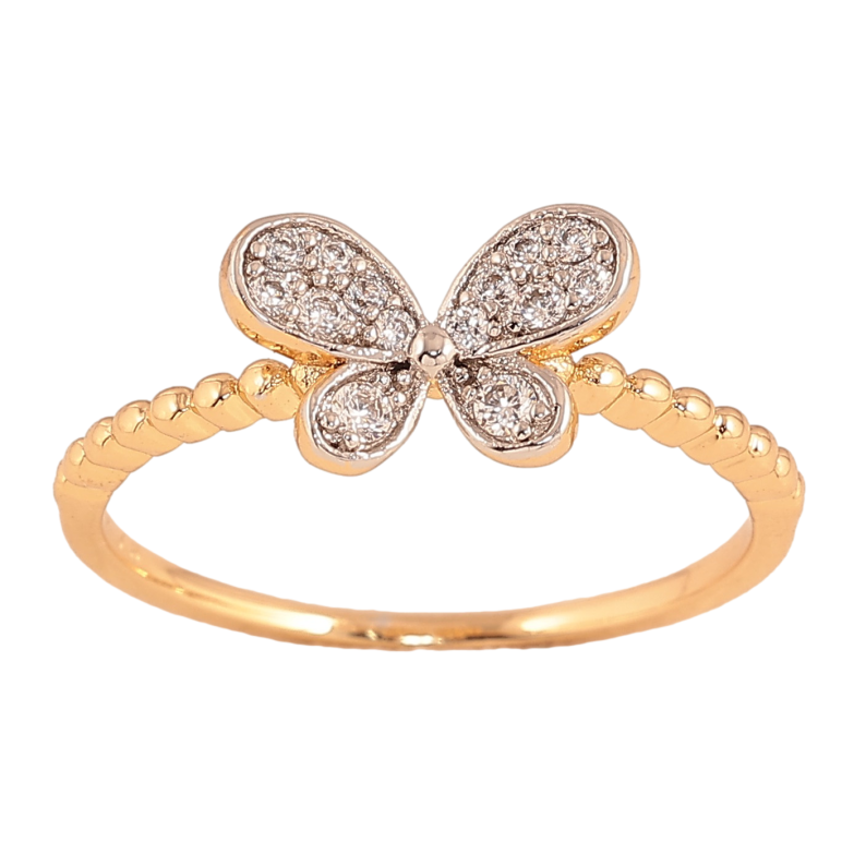 Каблучка Xuping колір Позолота 18K+Родій "Метелик" фото №4