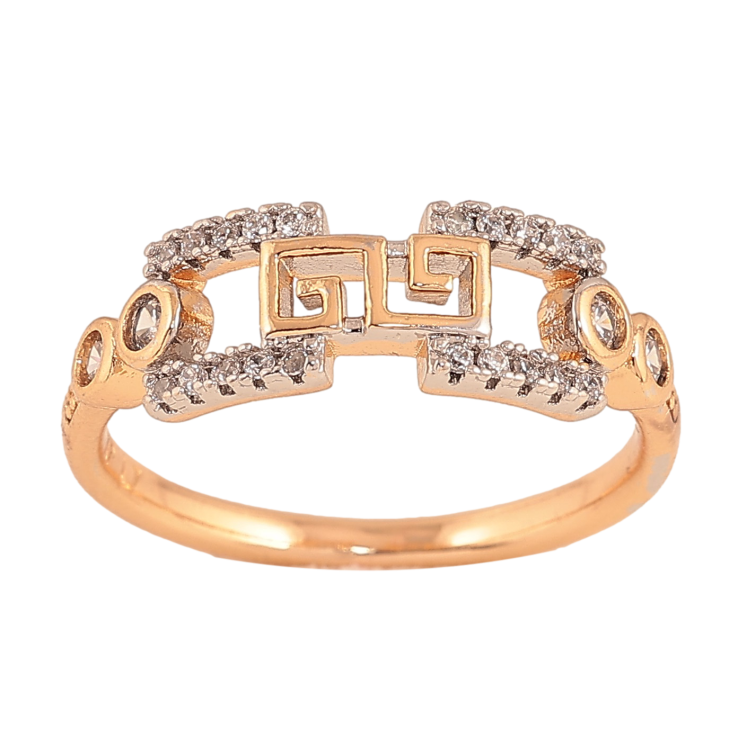 Кольцо Xuping цвет Позолота 18K+Родий "Узор с кристаллами" фото №4 Кольцо Xuping цвет Позолота 18K+Родий "Узор с кристаллами" фото №4