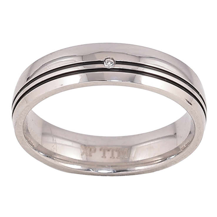 Каблучка Xuping TTM Stainless Steel колір Родій "Візерунок чорні смуги" шир. 5мм фото №23 Каблучка Xuping TTM Stainless Steel колір Родій "Візерунок чорні смуги" шир. 5мм фото №23
