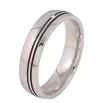 Кольцо Xuping TTM Stainless Steel цвет Родий "Узор черные полосы" шир. 5мм фото №2