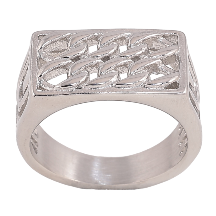 Каблучка Xuping TTM Stainless Steel колір Родій "Декоративний візерунок ланцюжок" фото №25 Каблучка Xuping TTM Stainless Steel колір Родій "Декоративний візерунок ланцюжок" фото №25