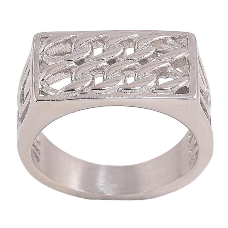 Каблучка Xuping TTM Stainless Steel колір Родій "Декоративний візерунок ланцюжок" фото №19 Каблучка Xuping TTM Stainless Steel колір Родій "Декоративний візерунок ланцюжок" фото №19