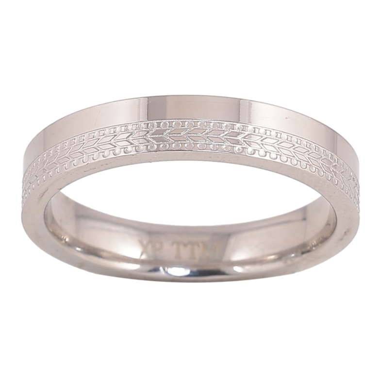 Каблучка Xuping TTM Stainless Steel колір Родій "Декоративний візерунок" шир. 4мм фото №1 Каблучка Xuping TTM Stainless Steel колір Родій "Декоративний візерунок" шир. 4мм фото №1