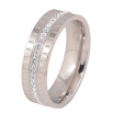 Кольцо Xuping TTM Stainless Steel цвет Родий "Дорожка кристаллов" шир. 6мм фото №2 Кольцо Xuping TTM Stainless Steel цвет Родий "Дорожка кристаллов" шир. 6мм фото №2