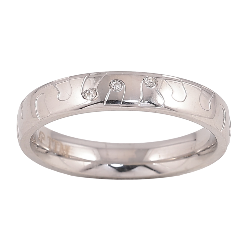 Каблучка Xuping TTM Stainless Steel колір Родій "Декоративний візерунок" шир. 4мм фото №4 Каблучка Xuping TTM Stainless Steel колір Родій "Декоративний візерунок" шир. 4мм фото №4